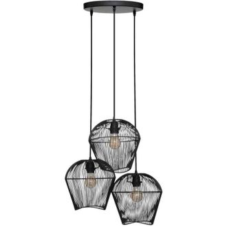 Atmosphera Lampada a sospensione in metallo nero jena d26cm Atmosphera créateur dintérieur