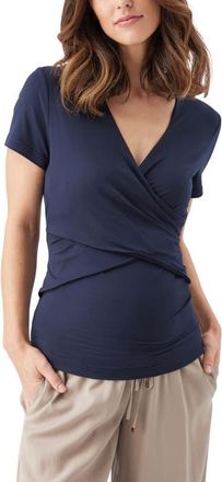 Ripe Luxe Knit Embrace Nursing Tee in Navy at Nordstrom, Size X-Large Au