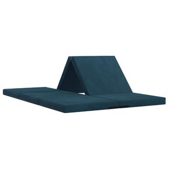vidaXL Sof&aacute; Cama Plegable 140 X 67 X 45 Cm Azul Vidaxl