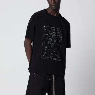 Rick Owens T-shirt Brad in jersey di cotone nero