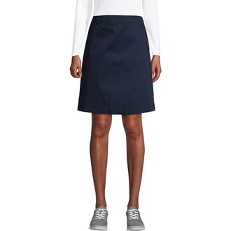 Lands End School Uniform Young Blend Chino Skort Above Knee in Classic Navy at Nordstrom, Size 16
