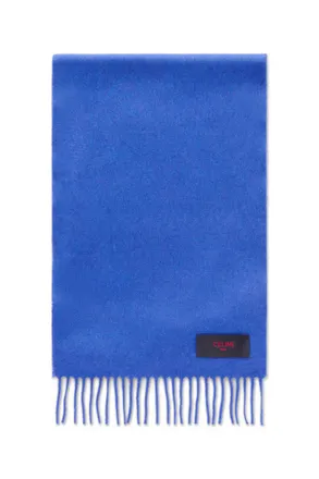 Celine Logo-Appliqu&eacute;d Fringed Cashmere Scarf