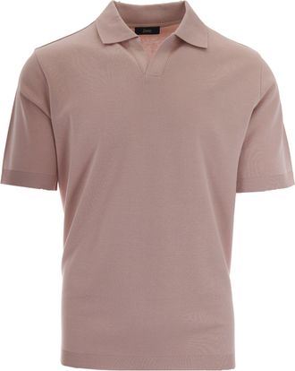 Herno Double-Layered Cotton Piquet Polo Shirt with Ribbed Detailing