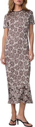 Diane Von F&uuml;rstenberg Rhona Floral Midi Dress in Thistle Br at Nordstrom, Size Medium