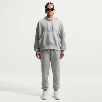 Nike Womens Nike Sportswear Phoenix Fleece Mid-Rise Sweatpants in Grey | FZ7626-063