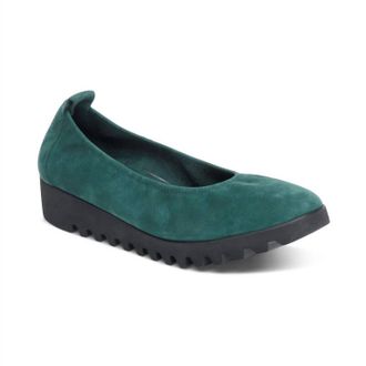 Aetrex Womens Brianna Ballet Flat In Dark Teal