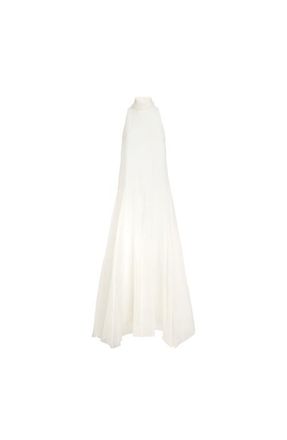 Brunello Cucinelli Crispy silk dress with monili in Butter at Nordstrom, Size Xx-Large Eu