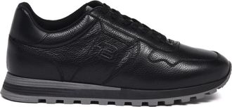 Baldinini Gekreukt Leren Sneaker - Heren - Sneakers - Zwart - 42 EU - Leer - Schoenen