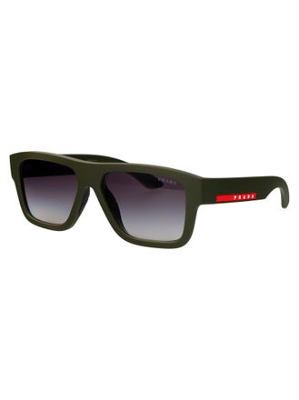 Prada 0PS Rectangular Matte Military Green Sunglasses - Green