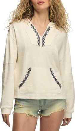 Lucky Brand Embroidered Baja Hoodie in Tofu at Nordstrom, Size Xx-Large