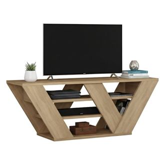 Dmora Mueble De Televisi&oacute;n Pegasus, Aparador De Sal&oacute;n, Mueble Bajo Para Tv, Base De Pared Equipada, 110x30h40 Cm, Roble, Con Embalaje Reforzado - Dmora