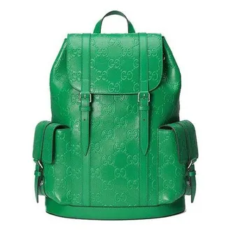 Gucci GG Printing Embossing Backpack Green 625770-1W3BN-3776