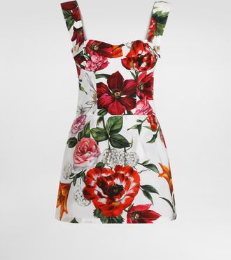 Dolce & Gabbana Flower-print Poplin Top - Woman Shirts And Tops Print 38