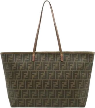 Fendi Pre-owned Tote Bags, male, Green, Size: ONE SIZE Pre-owned PVC Tote Bag 8Bh185
