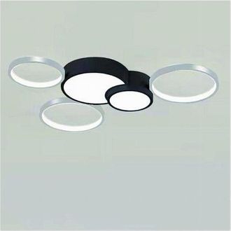 Trade Shop Trade Shop - Copy Of Plafoniera Led 32 W Rettangolare Oro Design Moderno Lampadario A Soffitto 50224