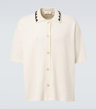 Commas Top de croch&eacute; en mezcla de algod&oacute;n bordado