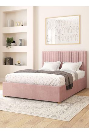 Aspire Home Accents Grant Electric Adjustable Bed Upholstered in Plush Velvet Fabric with Pocket Sprung Mattress UK Made in Light Pink | Size: King