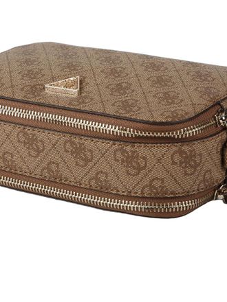 Guess Womens Satchel Latte Logo-Brown Polyurethane Satchel-bags