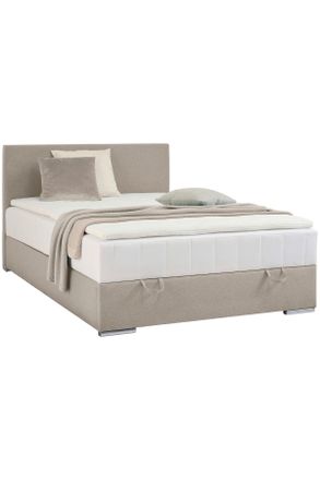 CARRYHOME Boxbett, Sandfarben, Textil, H3, Höhe ca. 22 cm, 140x200 cm, Topper durchgehend, in verschiedenen Größen erhältlich, Matratze