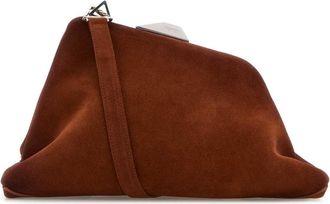 The Attico Caramel Suede Day Off Clutch