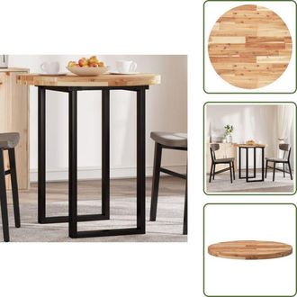 vidaXL The Living Store Piano Tavolo Rotondo &Oslash;70x4 cm in Legno Massello di Acacia - Tavolo rotondo
