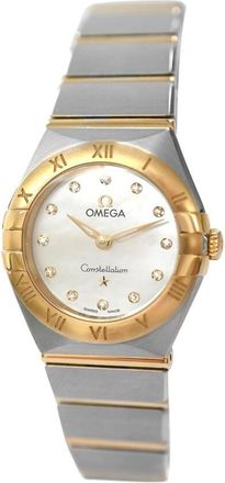 Omega Pre-owned Omega Constellation Manhattan Diamond White Mother of Pearl Dial Ladies Watch 131.20.25.60.55.002