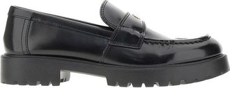 Tory Burch Leather loafers with lug sole Woman 8.5