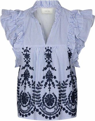 Neo Noir Mujer, Blusas y Camisas, Azul, Talla: S