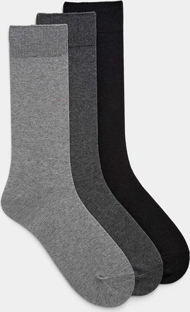 Le 31 Mens Solid stretch socks 3-pack