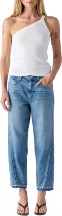 Amo Maria Mid Rise Cropped Ankle Jeans In Sun Kiss