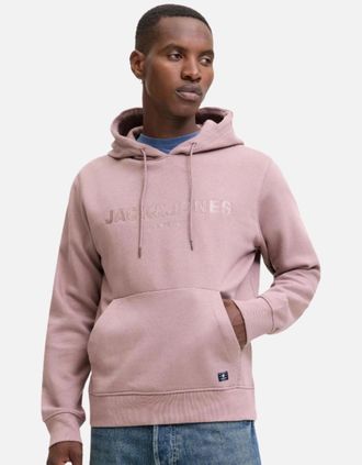 Jack & Jones Mens Jack & Jones Mens Bluloyal Hoodie - Twilight Mauve - Size: 44
