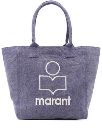 Isabel Marant small Yenky logo-embroidered tote bag - Purple