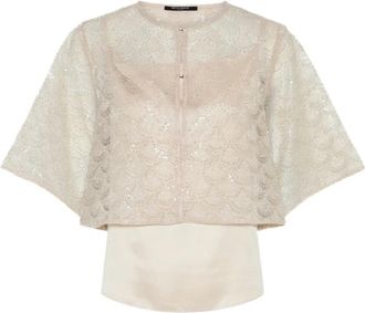 Bruuns Bazaar Archonto BBKarisa blouse - Dames - Blouses - Beige - S - Polyester - Overhemden