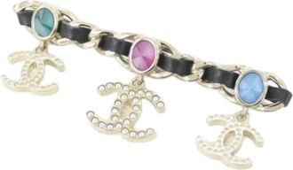 Chanel Pre-owned Barrette - Dames - Vintage Accessoires - Veelkleurig - ONE Size - Leer - Vintage