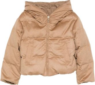 Max Mara Donsjack met capuchon - Bruin