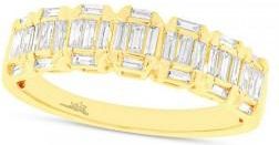 Allurez 0.53ct 14k Yellow Gold Diamond Baguette Ladys Band