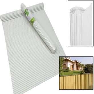 Trade Shop Trade Shop - Recinzione Giardino Frangivista Per Balcone Canniccio Pvc Bianco Esterno 1x3 Mt