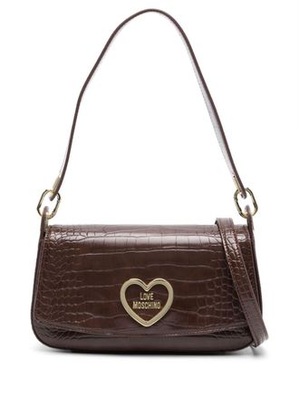 Love Moschino Heuptas met krokodillen-reli&euml;f - Bruin
