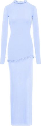 Manur&iacute; Nora maxi-jurk met gevlochten detail - Blauw