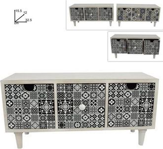 Trade Shop Trade Shop - Porta Oggetti Cassettiera Con 3 Cassetti In Legno Country Chic Arredamento