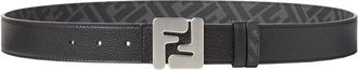 Fendi Black FF Logo Buckle Belt