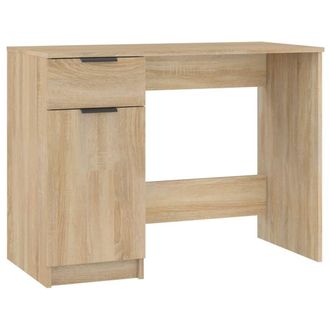 vidaXL Escritorio Madera Contrachapada Color Roble Sonoma 100x50x75 Cm Vidaxl