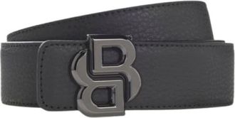 HUGO BOSS Double B Monogram Omkeerbare Riem - Heren - Riemen - Zwart - 100 CM - Accessoires