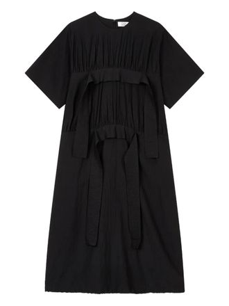 STUDIO TOMBOY frill-detailed short-sleeve mini dress - Black