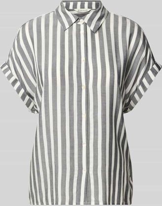 Tom Tailor Loose Fit Hemdbluse aus reiner Viskose in Marine, Größe 40