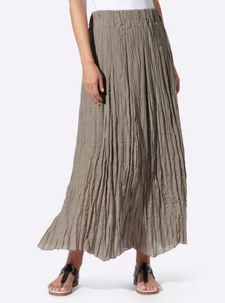 Heine Schlupfrock HEINE, Damen, Gr. 34, taupe, 55% Polyester, 45% Viskose, unifarben, lang, R&ouml;cke Schlupfrock