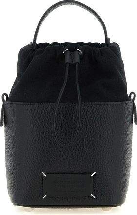 Maison Margiela Tassen, Dames, Zwart, ONE Size, Leer, 5AC Bucket Small