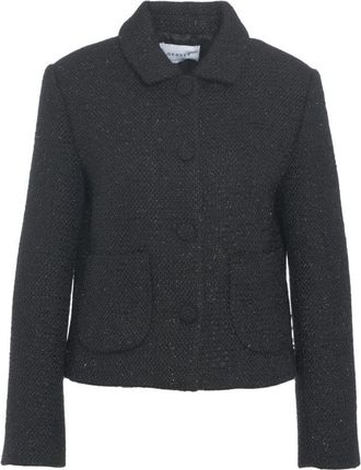 Gender Textured Woven Structured Jacket With Classic Collar