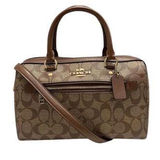 Coach Pre-owned Handbags, female, Brown, Size: ONE SIZE Pre-owned Rowan Signature Handbag