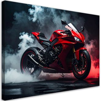 Feeby Impresi&oacute;n De Imagen, Motocicleta Roja, 120x80